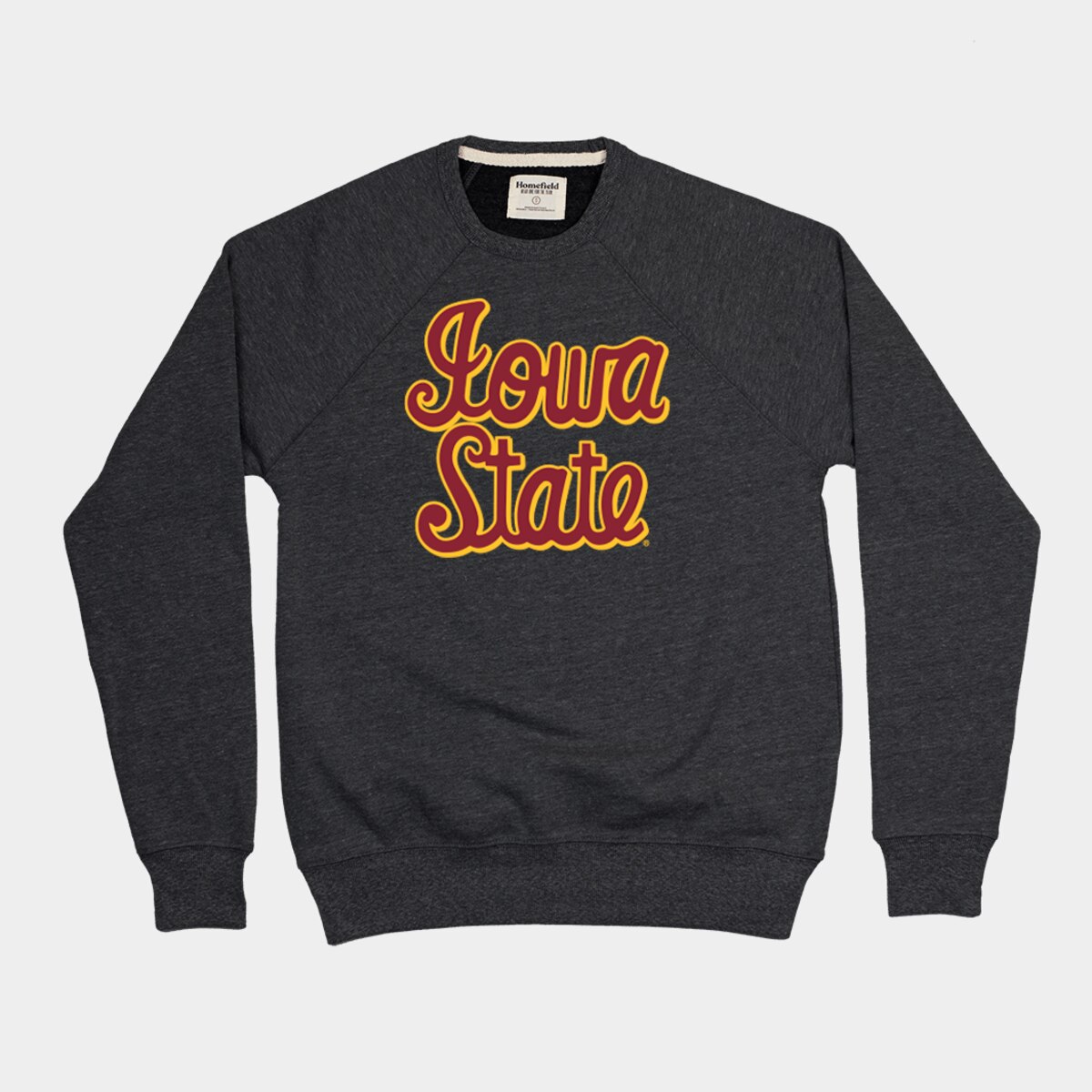 Homefield Iowa State Cursive Black Crewneck